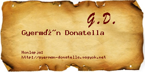 Gyermán Donatella névjegykártya